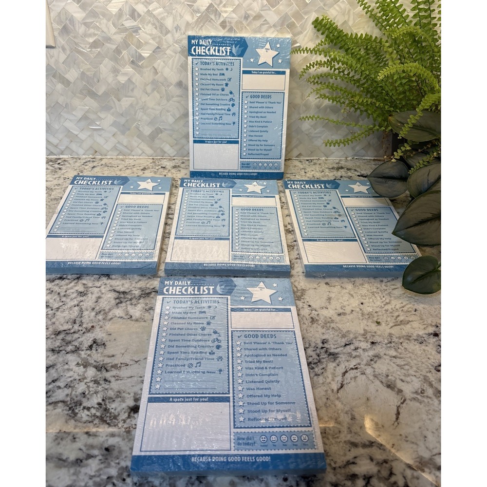 5 Daily Checklist Kid‎ Tear off Planning Pad 90 Day Chore List Homeschool summer